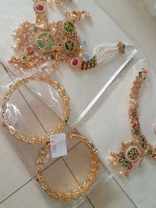 combo of bangles and necklace Elegant Ethnic Jewel
