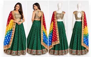 Elegant Green Ethnic Skirt