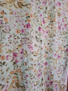 Olive Green Floral Print T-Shirt