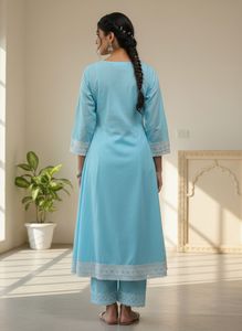 Elegant Blue Kurta Set