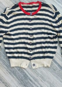 Striped Knit Cardigan