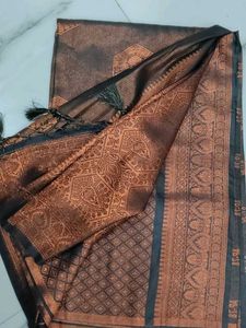 Elegant Bronze Woven Saree