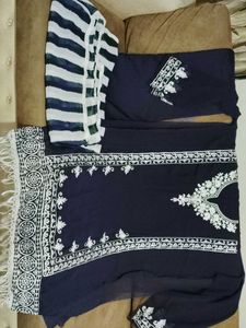 Kashmir Thread Work Dress Material