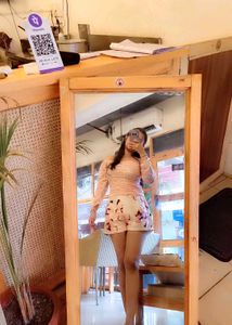 White Floral Print Shorts