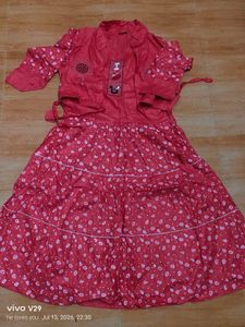 pink Kurta Set with Embellishments