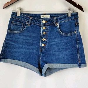 Zara High Waisted Denim Shorts LR-79
