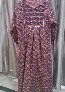 Maroon Print Kurta set