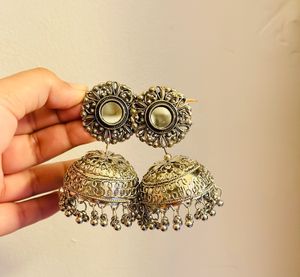 Silver Oxidised Earrings