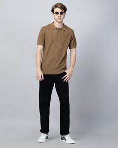 Mango Man Men's Brown Polo Shirt