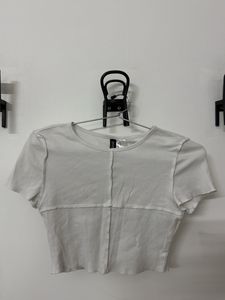 White Cropped T-Shirt