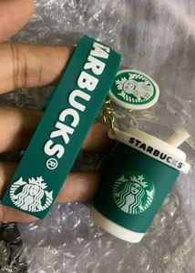2 Cute Starbucks &amp; Camera Keychains