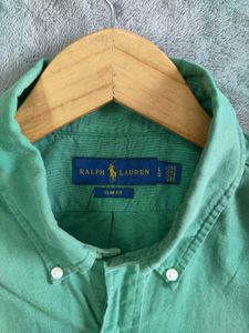 Ralph Lauren Men's Green Button-Down Shirt