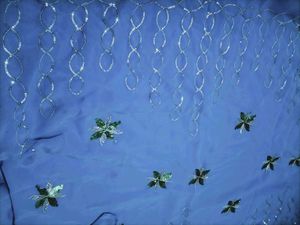 Blue Saree with Sequins and Embroidery