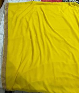 Vibrant Yellow Saree