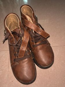 Brown Leather Casual Boots