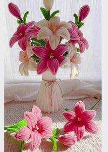 cute doll and flower bouquet