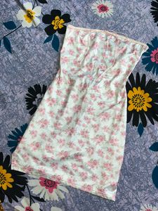 Floral Print Tube Dress