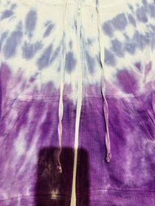 Tie-Dye Cropped Zip-Up Hoodie