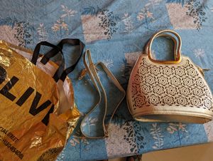 Gold Hand Bag Unused