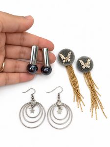 Set of 3 Stylish Earrings