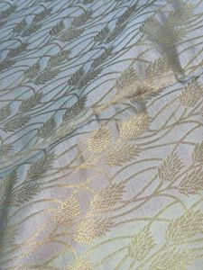 new Elegant Cream Silk Saree with blouse piece