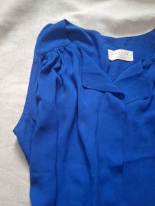y2k Vibrant Blue Sleeveless Tunic Top