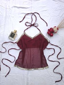 Y2k Chatpati backless halter top 💅🏻