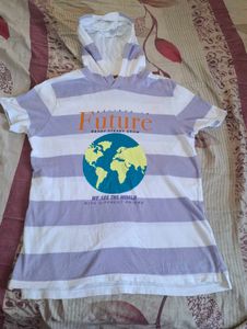 Striped Hooded T-Shirt