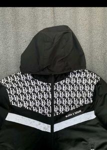 Black Graphic Print Jacket