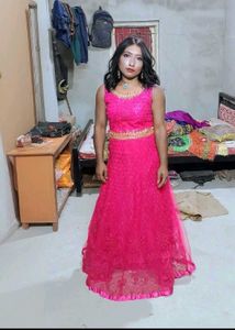 Pink Embellisheh ethnic gawn