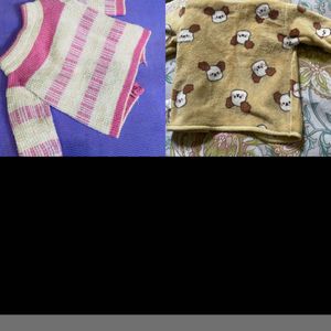 combo of 2 woollen set unisex Cute Baby Girls Slee