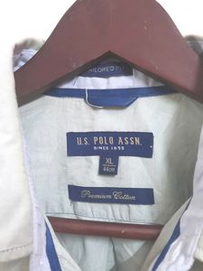 U.S. Polo Pista Green Tailored Fit Shirt (Men)