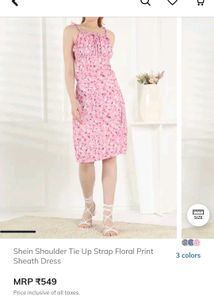 Pink Floral Print Sheath Dress