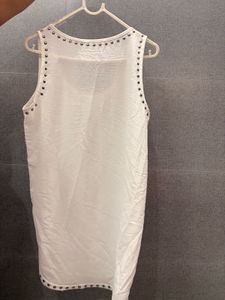 White Studded Tank Top