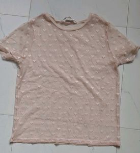 Sheer Heart Print T-Shirt