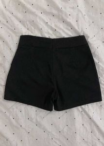 Chic Black Shorts with Buckle Detail