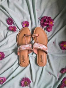 Brand New Stylish Pink Ethnic Flats / Kolhapuri St