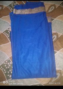 Royal Blue &amp; Gold Saree