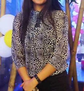 Stylish Black & White Printed Top