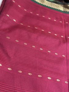 Elegant Pink Saree with Gold Motifs