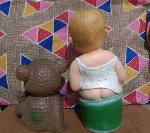 Vintage Baby Doll and Teddy Bear