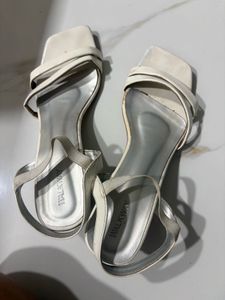 White Strappy Heeled Sandals
