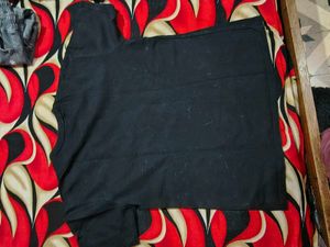 Black Graphic T-Shirt with Red Design