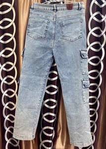 Womens blue Cargo Jeans