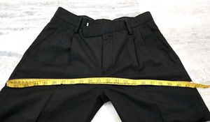 Classic Black Men's Plated Trousers Pant