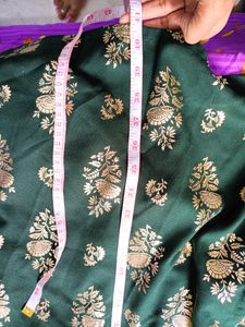 Its A New Suit With Gold Print (Bottle Green)