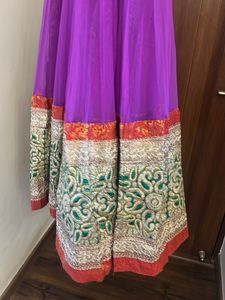 Stunning Purple Anarkali suit