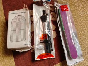 Beauty Tools Bundle: Brush, Roller & Nail File