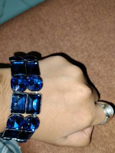 Sparkling Blue Gemstone Bracelet