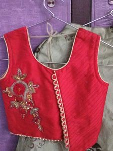 Beautiful Red &amp; Green Lehenga Choli Set